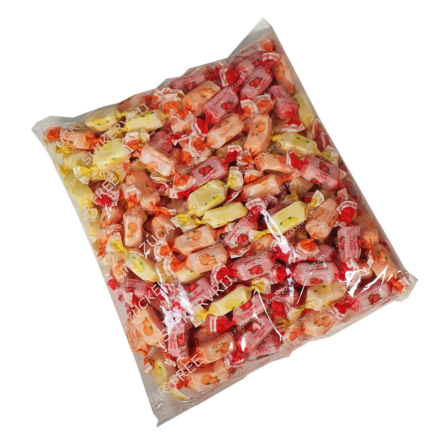 De Bron - Zuckerfreie Fruchtsaft Toffees (Fruitjuice Toffees) Bigpack 1kg Beutel