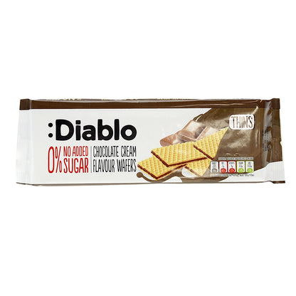 Diablo - Chocolate Cream Wafers Thins ohne Zuckerzusatz 150g