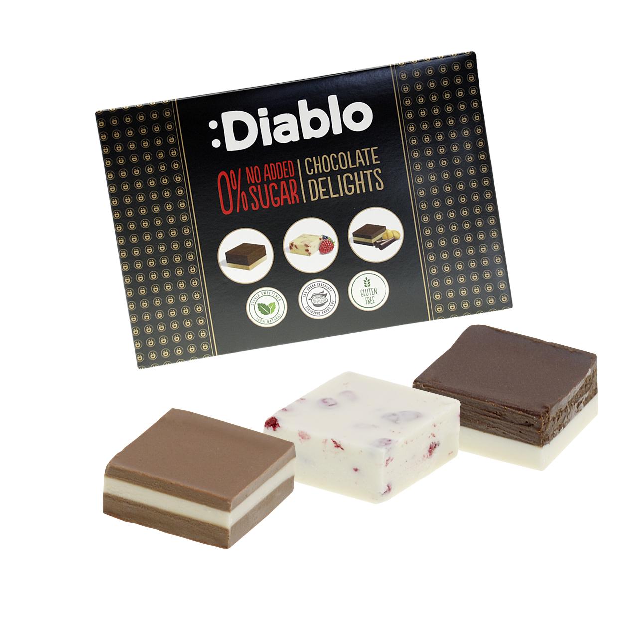 Diablo - Chocolate Delights mit Stevia ohne Zuckerzusatz 115g