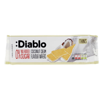 Diablo - Coconut Cream Flavour Wafers Thins ohne Zuckerzusatz 160g