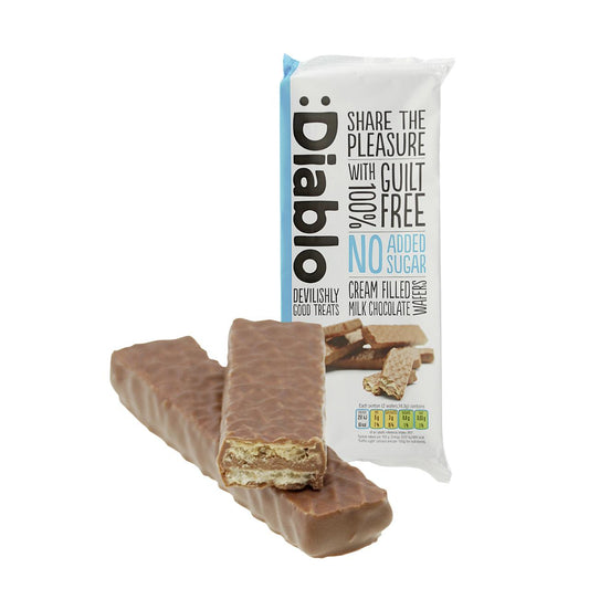 Diablo - Cream Filled Milk Chocolate Wafer ohne Zuckerzusatz 150g