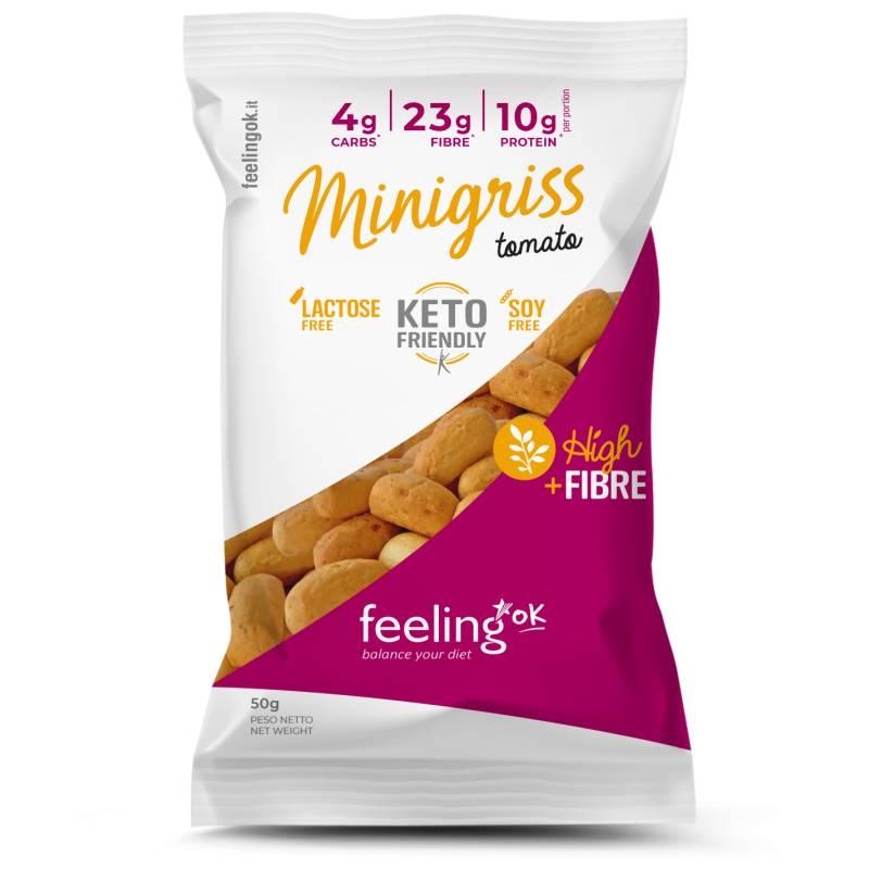 Feeling OK - Minigriss Tomato + Fibre (20% Protein) 50g Beutel