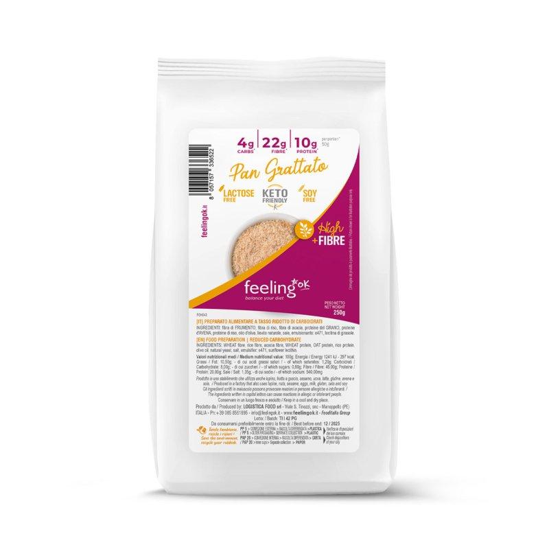Feeling OK - Pan Grattato Paniermehl + Fibre (20% Protein) 250g Beutel
