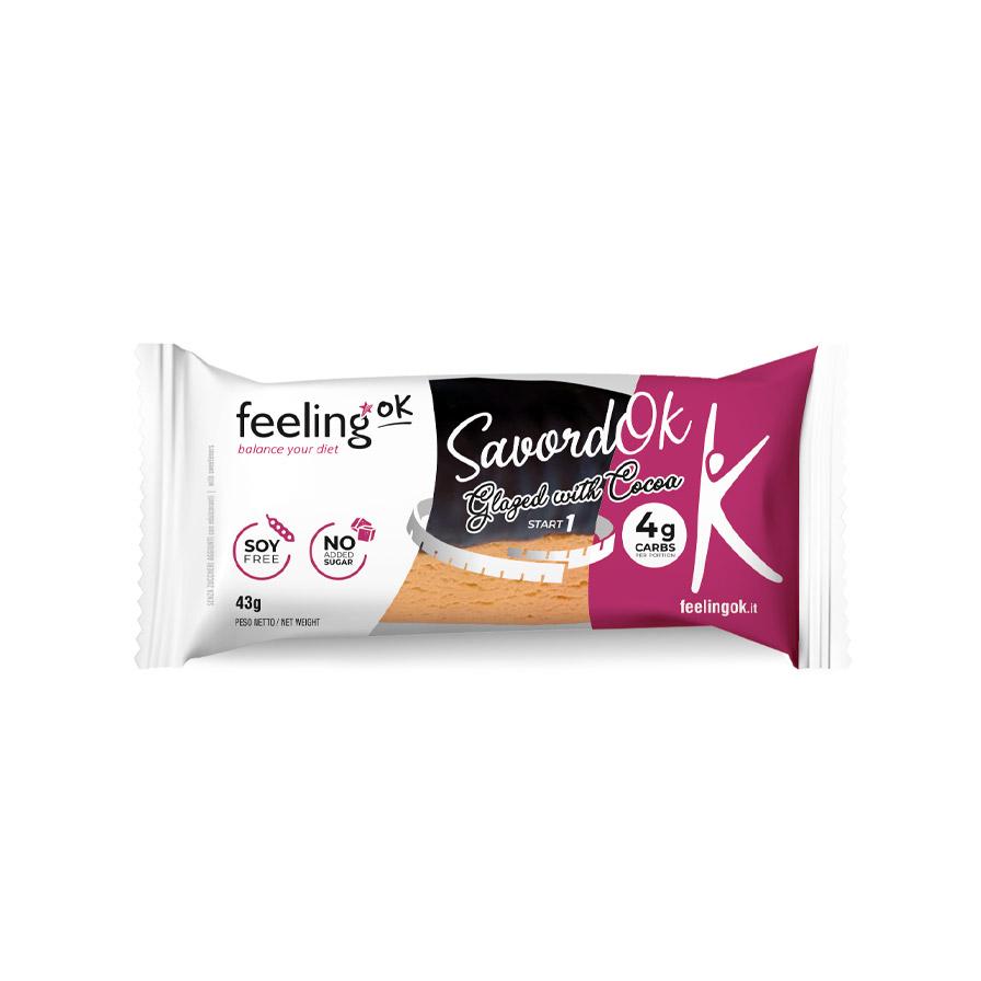 Feeling OK - Protein Bisquit SavordOk mit Schokoladenglasur Start 1 (32% Protein) 35g