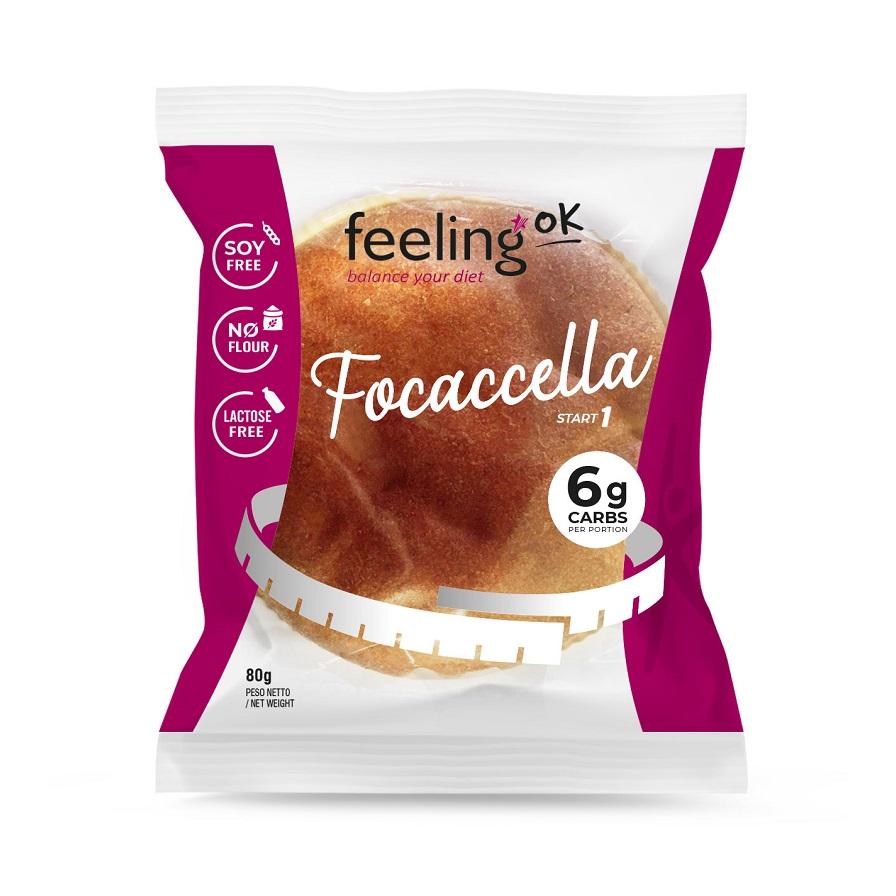 Feeling OK - Protein Focaccella Fladen Start 1 (22% Protein) 80g Natural