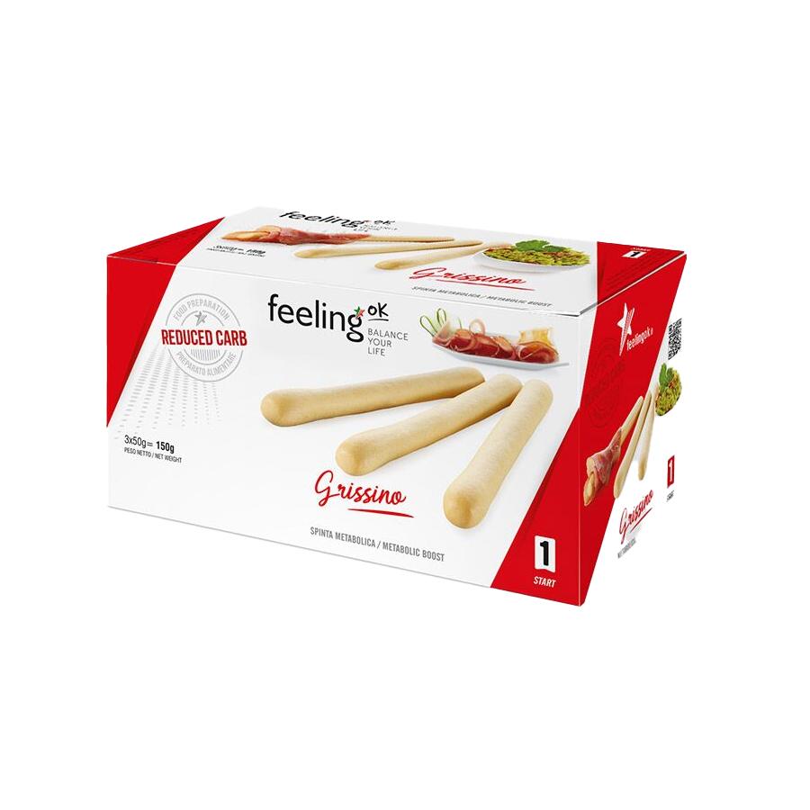 Feeling OK - Protein Grissino Brotstangen Start 1 (38% Protein) 3 x 50g
