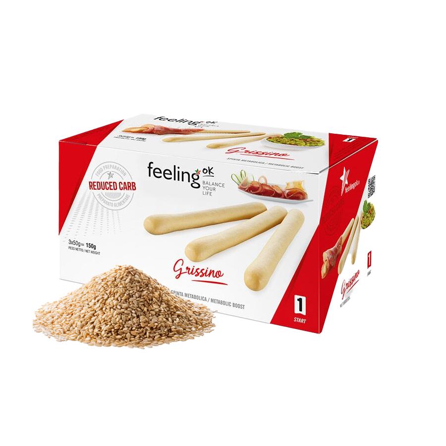 Feeling OK - Protein Grissino Brotstangen Start 1 (38% Protein) 3 x 50g