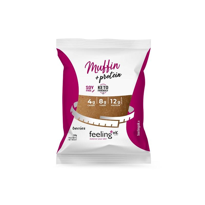 Feeling OK - Protein Muffin Start 1 (24% Protein) 50g Beere