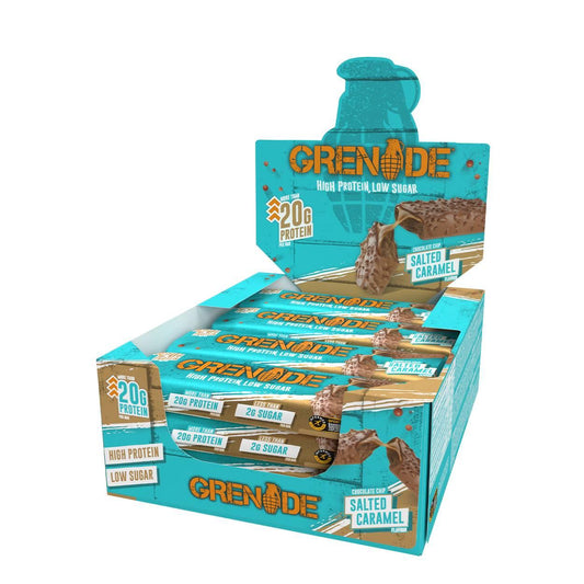 Grenade - Protein Bar 12 x 60g Riegel Chocolate Chip Salted Caramel MHD 30.07.2026