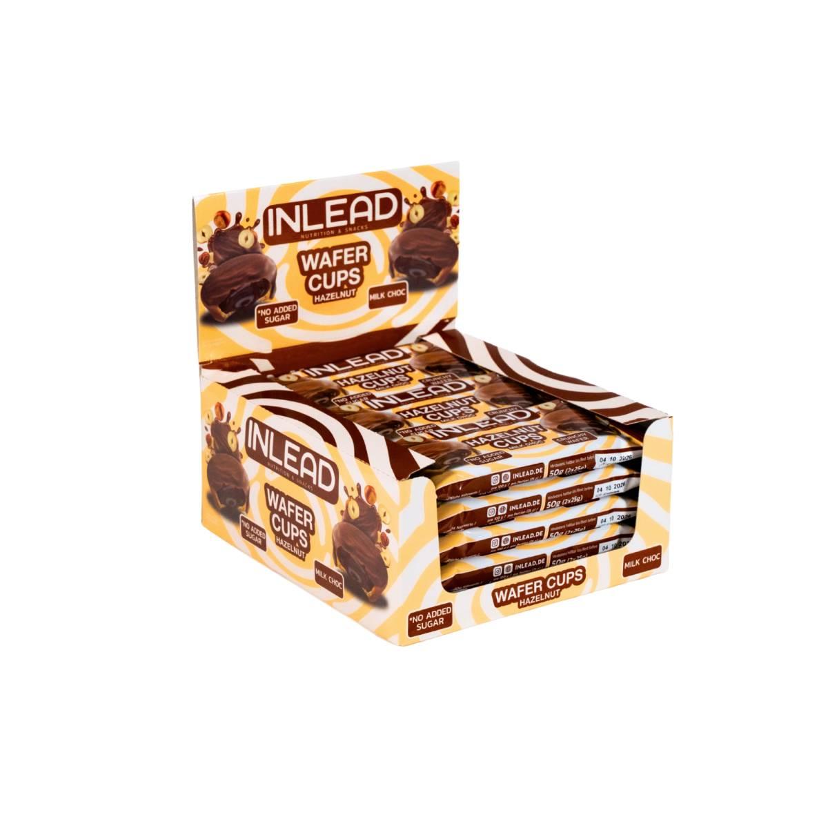 Inlead - Wafer Cups 15 x 50g Hazelnut Milk Chocolate MHD 04.10.2026