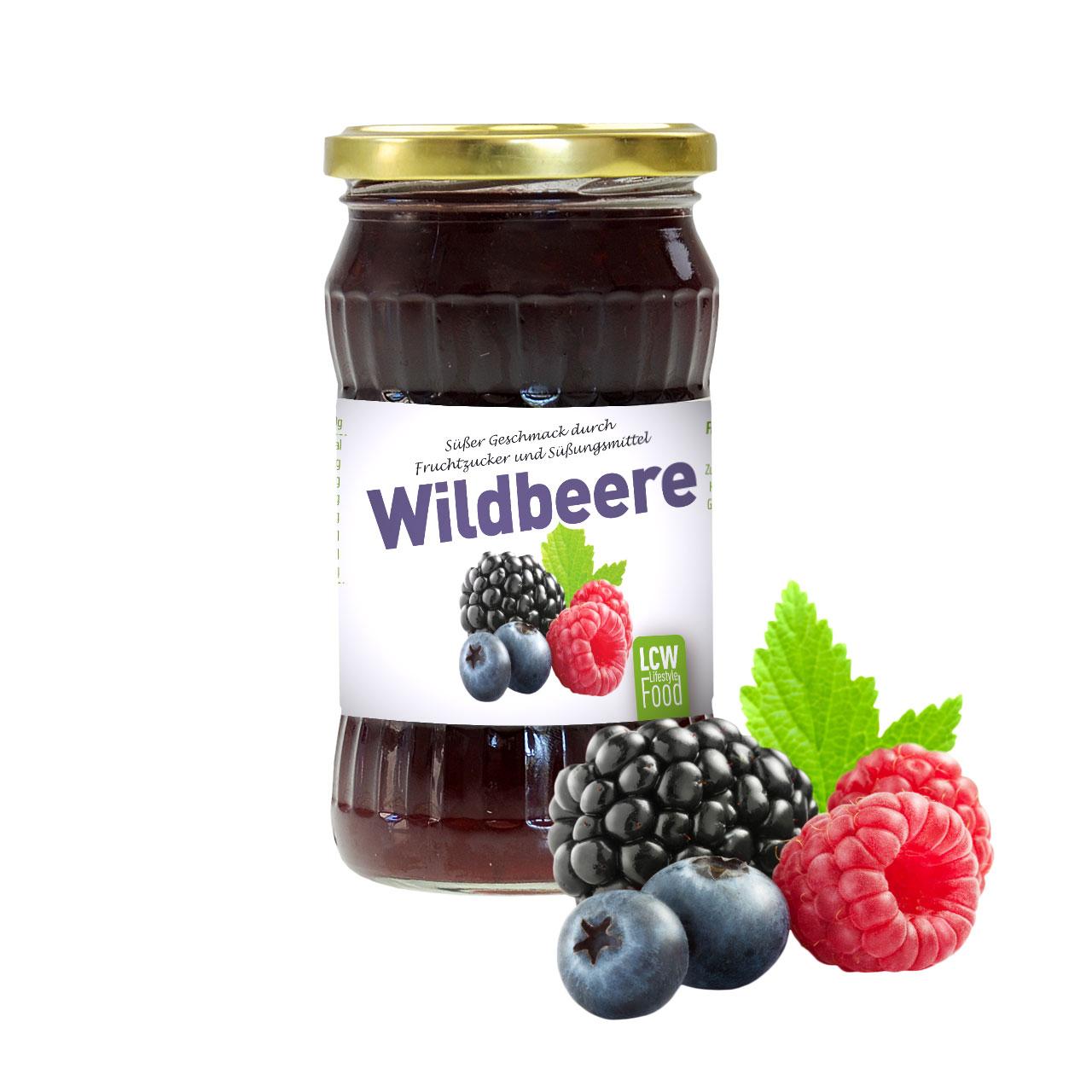 LCW - Fruchtaufstrich mit Fruchtzucker und Süßungsmitteln 340g Glas