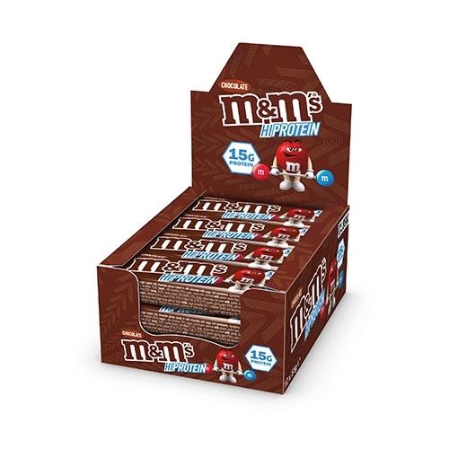 M&M - Hi Protein Bar 12 x 51g Riegel Chocolate MHD 06.01.2026