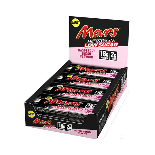 Mars - Hi Protein Low Sugar Bar 12 x 55g Karton Raspberry Smash MHD 13.08.2026
