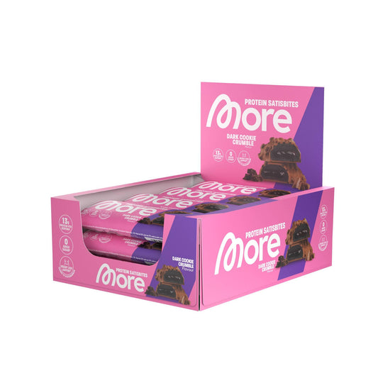 More Nutrition - More Protein Satisbites 12 x 2x25g Riegel Dark Cookie Crumble MHD 31.05.2026