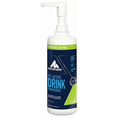 Multipower - Fit Active Sirupkonzentrat 1:80 1000ml Flasche Grüner Apfel MHD 30.07.2026