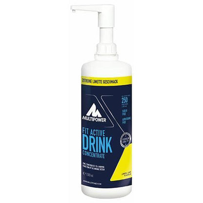Multipower - Fit Active Sirupkonzentrat 1:80 1000ml Flasche Zitrone Limette MHD 30.04.2026