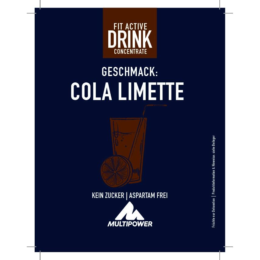 Multipower - Fit Active Sirupkonzentrat 1:80 1000ml Flasche Cola-Limette MHD 30.10.2025