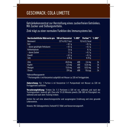 Multipower - Fit Active Sirupkonzentrat 1:80 1000ml Flasche Cola-Limette MHD 30.10.2025