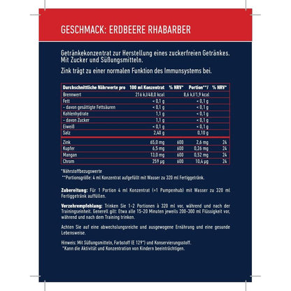 Multipower - Fit Active Sirupkonzentrat 1:80 1000ml Flasche Erdbeer Rhabarber MHD 30.10.2025