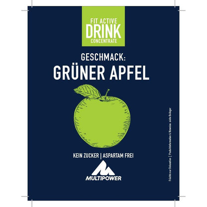 Multipower - Fit Active Sirupkonzentrat 1:80 1000ml Flasche Grüner Apfel MHD 30.10.2025