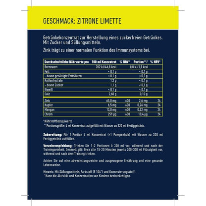 Multipower - Fit Active Sirupkonzentrat 1:80 1000ml Flasche Zitrone Limette MHD 30.10.2025