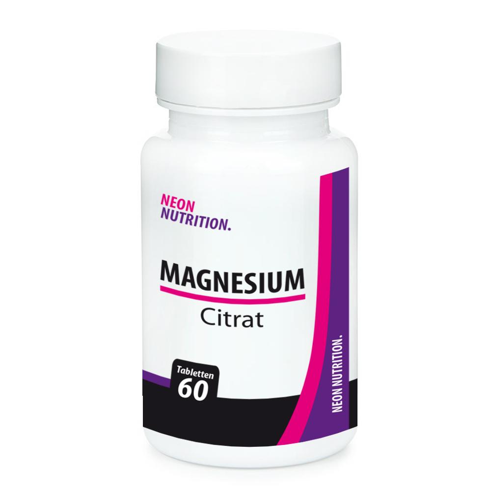 Neon Nutrition - Magnesium Citrat 60 Tabletten Dose MHD 11.12.2024