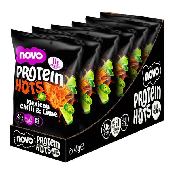 Novo - Protein Hots 6 x 45g Beutel Mexican Chilli & Lime MHD 16.07.2026