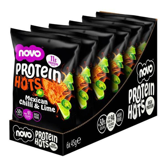 Novo - Protein Hots 6 x 45g Beutel Mexican Chilli & Lime MHD 16.07.2026