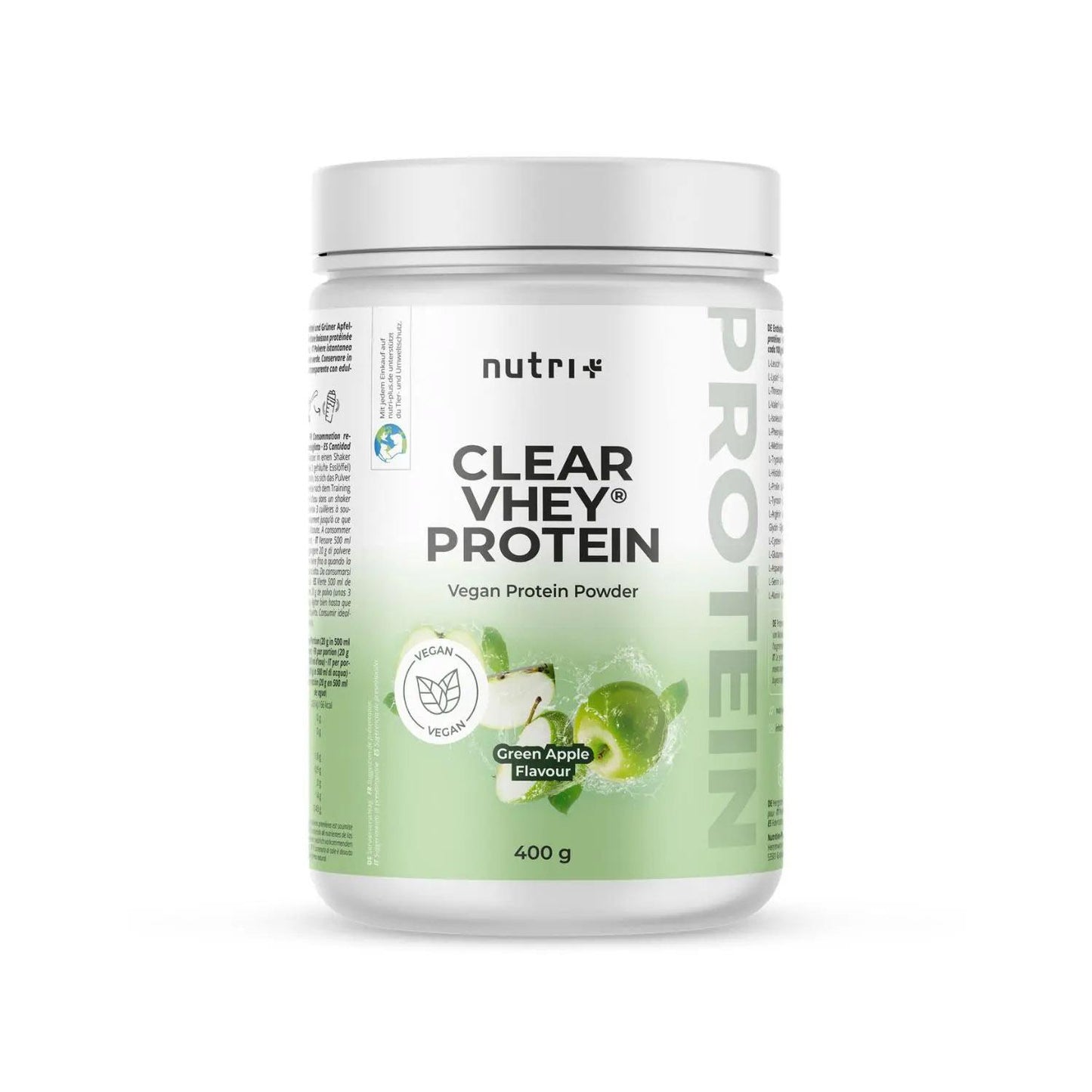 Nutri-Plus - Clear Vhey Protein 400g Dose Green Apple MHD 25.01.2026