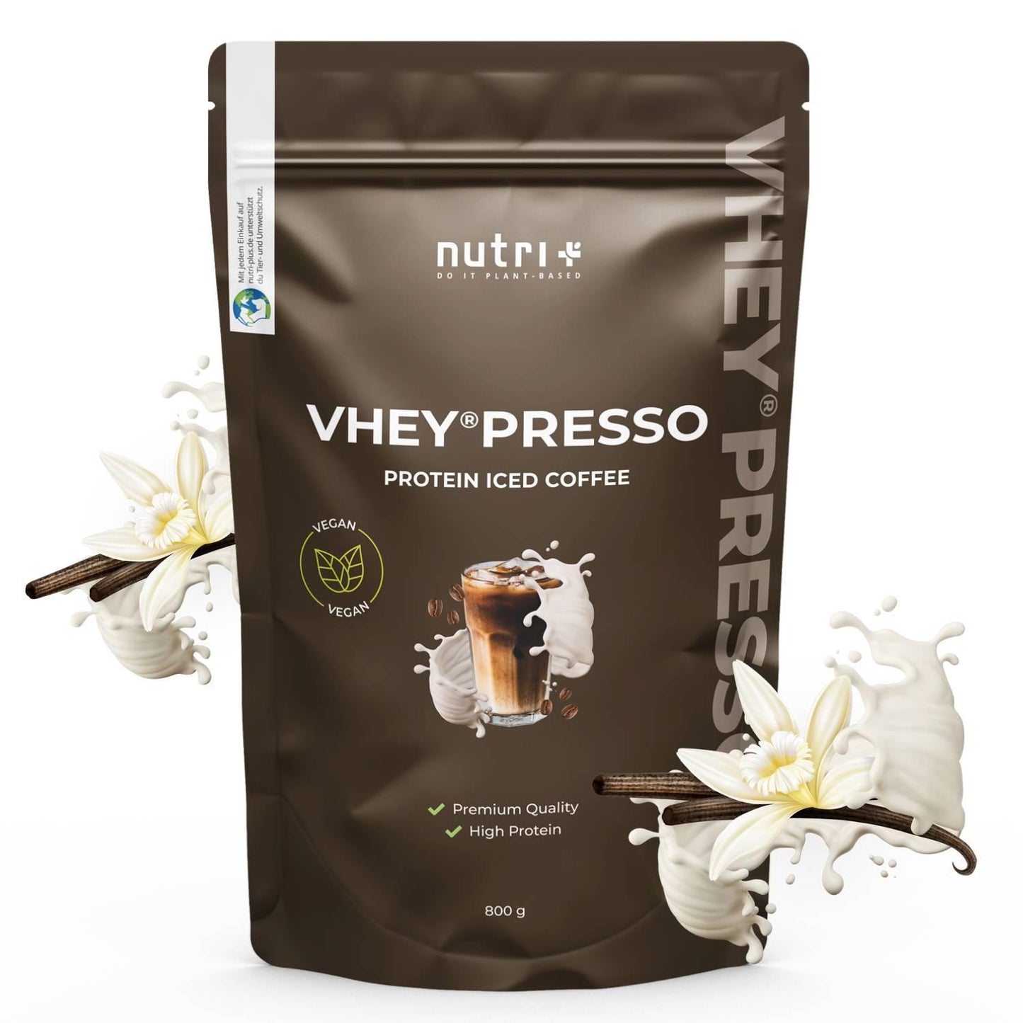 Nutri-Plus - VHEY presso - Protein Iced Coffee 800g Beutel