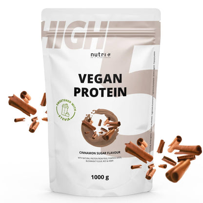 Nutri-Plus - Vegan High 5 Protein ohne Soja 1000g Beutel