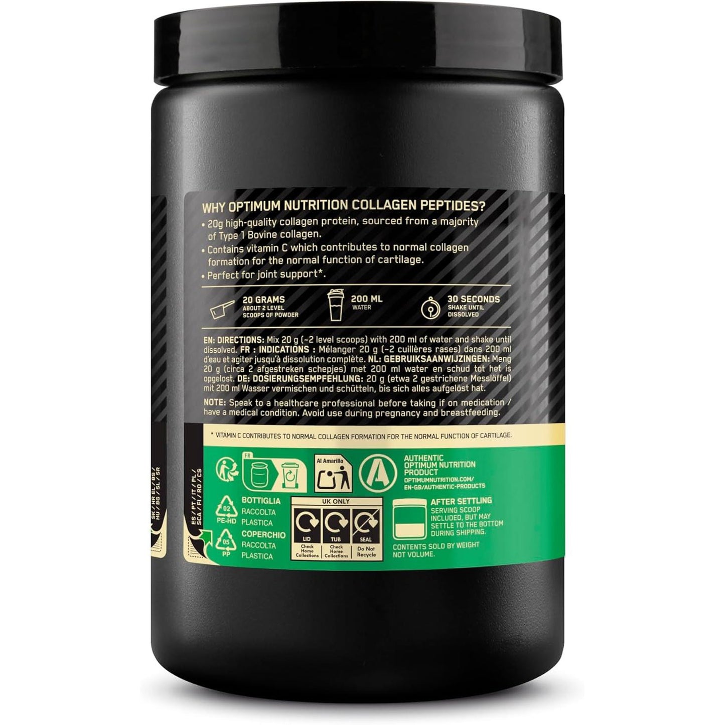 Optimum Nutrition - Collagen Peptides Powder 400g Dose Unflavoured