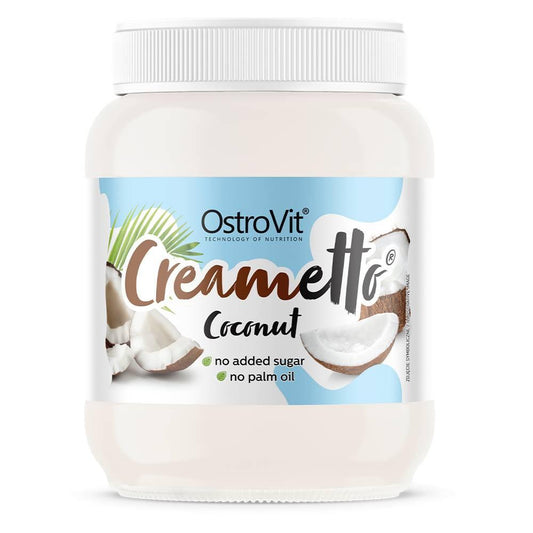 OstroVit - Creametto zuckerreduzierter Brotaufstrich 350g Dose Kokos mit Raspeln MHD 18.05.2026