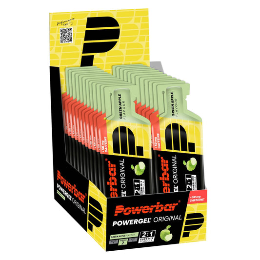 Powerbar - Powergel 24 x 41g Beutel Grüner Apfel + Koffein MHD 30.06.2026