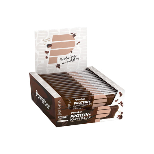 Powerbar - Protein Plus Low Sugar 16 x 35g Riegel Chocolate Espresso MHD 30.09.2026