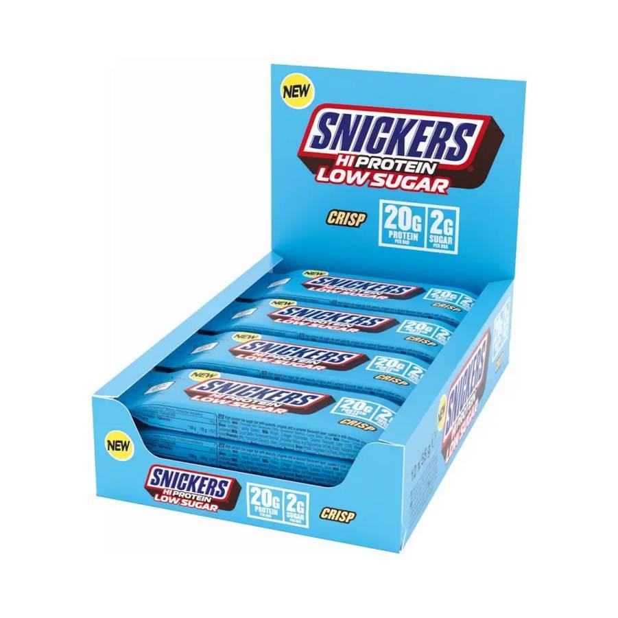 Snickers - Low Sugar Hi Protein Bar 12 x 55g Riegel Crisp MHD 02.10.2026