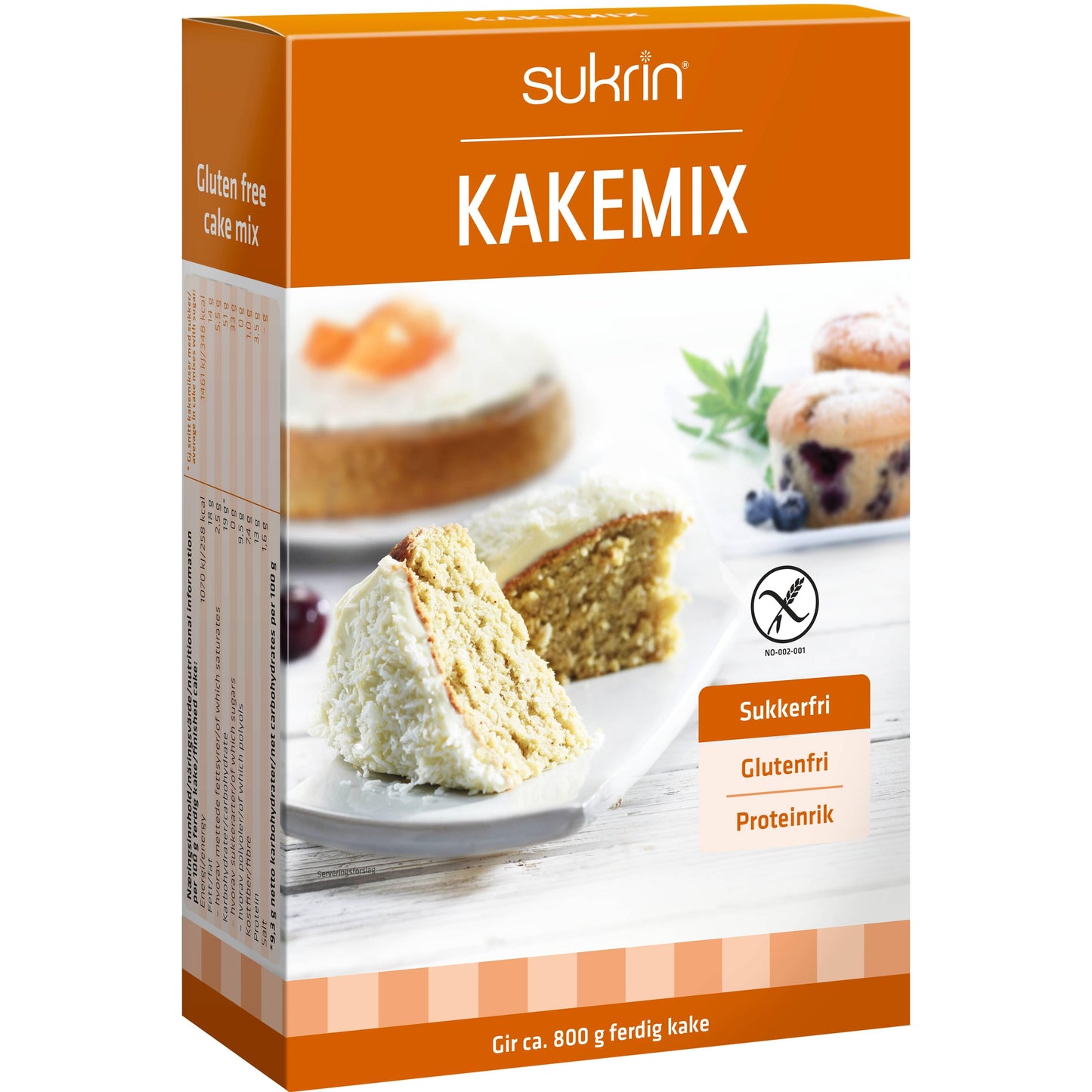 Sukrin - Zuckerfreier Kuchenmix 360g Packung