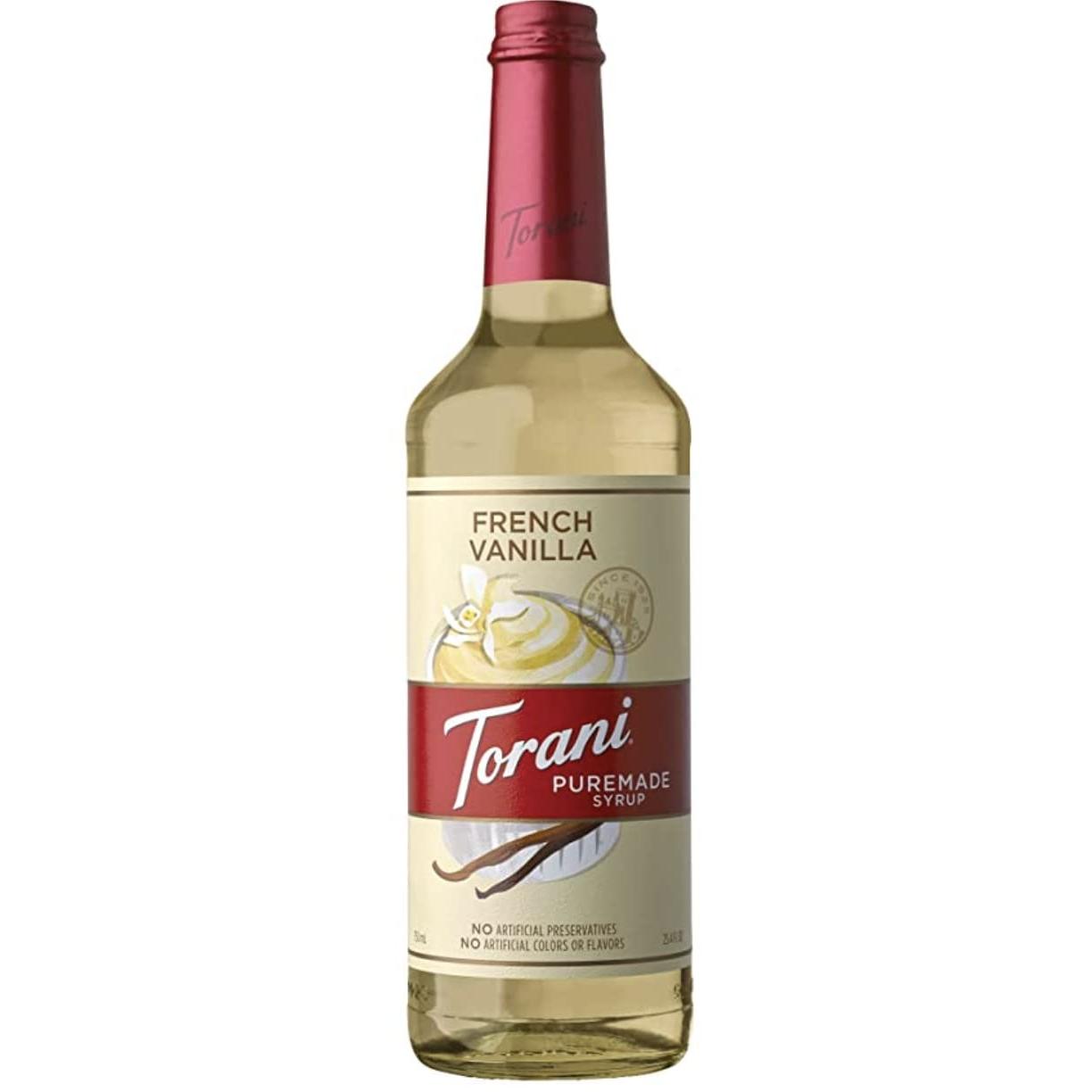 Torani - Puremade Syrup 750ml Flasche French Vanilla MHD 07.03.2026