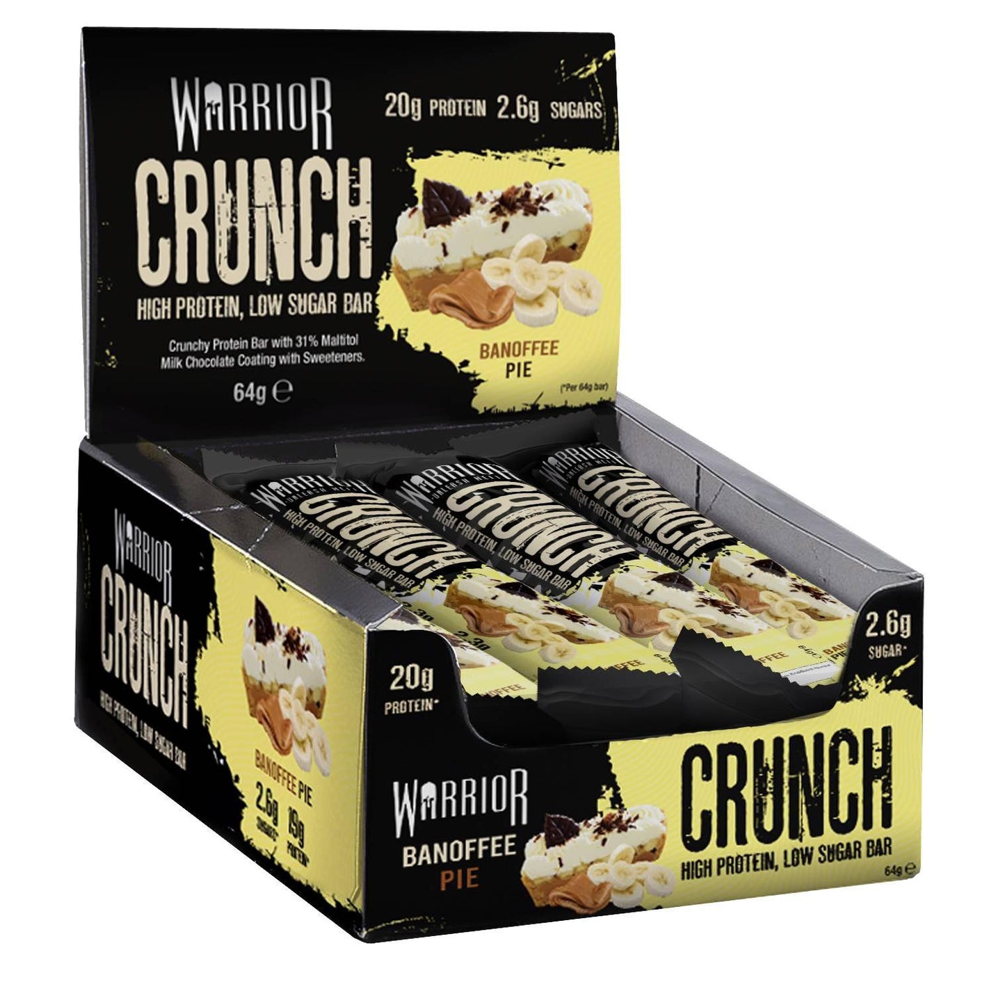 Warrior - Crunch Bar High Protein Low Sugar 12 x 64g Riegel