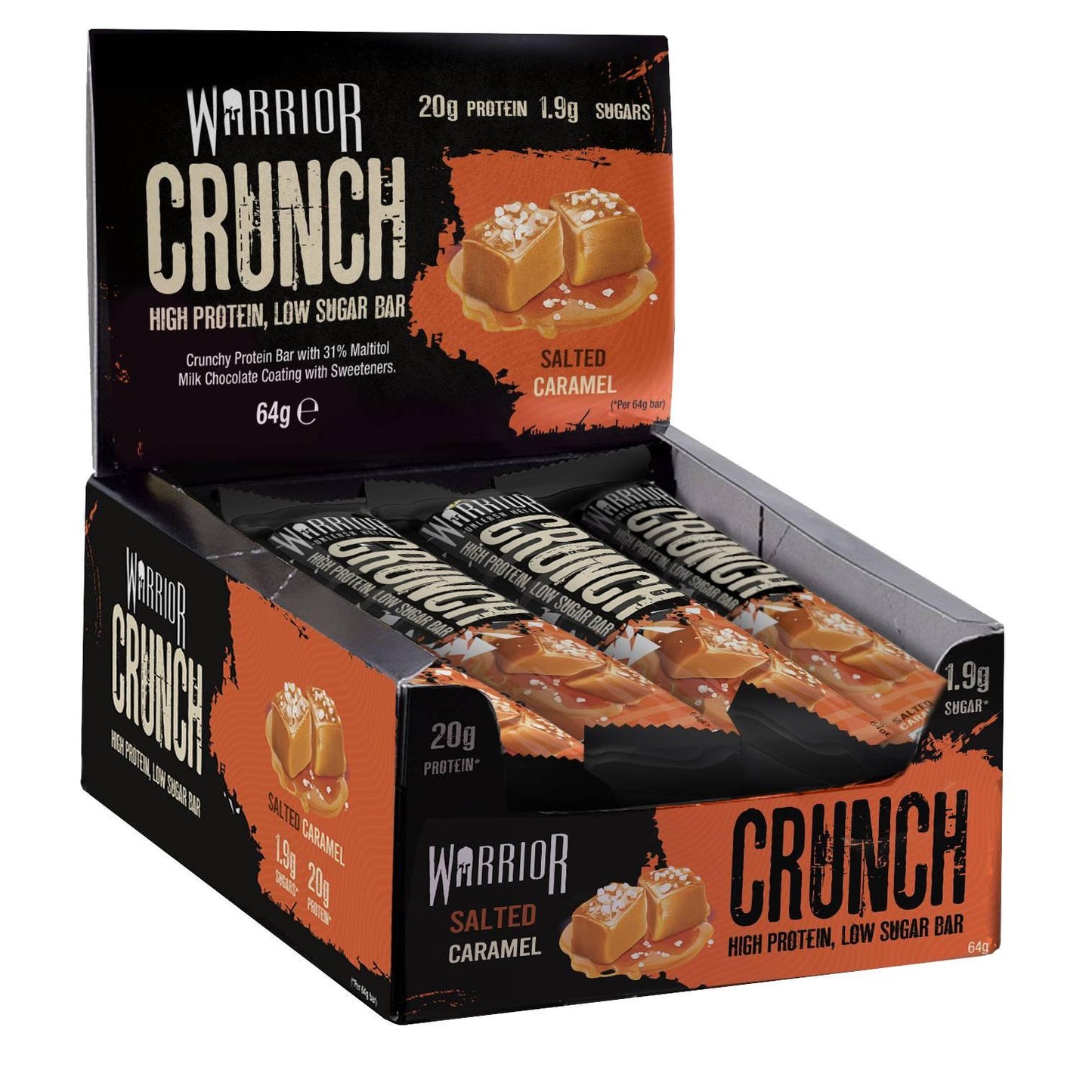Warrior - Crunch Bar High Protein Low Sugar 12 x 64g Riegel