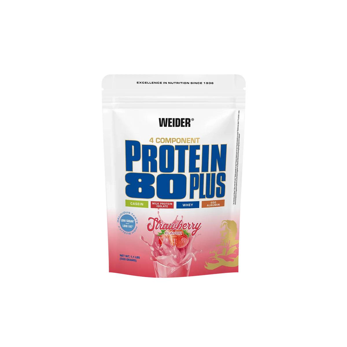 Weider - Protein 80 Plus 500g Beutel Erdbeere MHD 30.09.2026