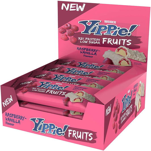 Weider - Yippie! Bar Fruits Low Sugar 12 x 45g Riegel