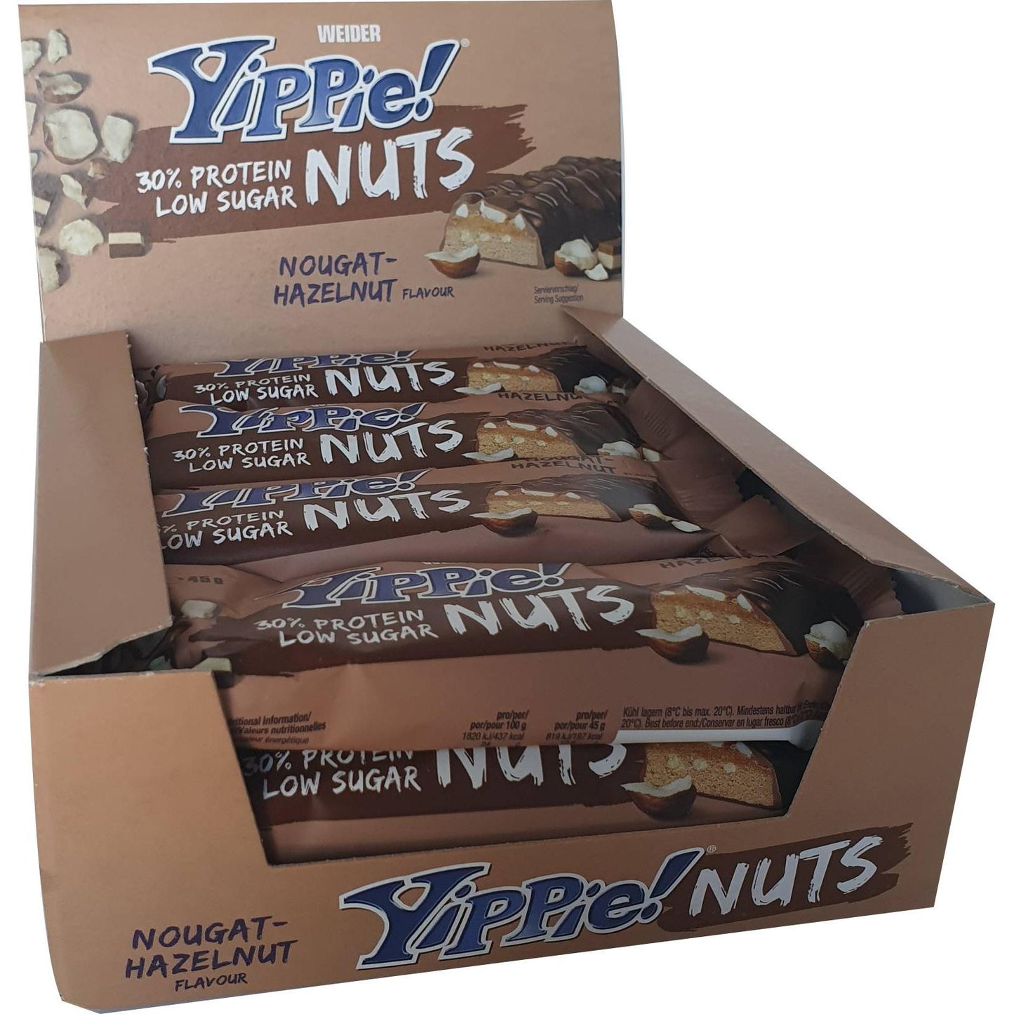 Weider - Yippie! Nuts 12 x 45g Riegel
