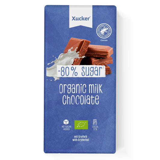 Xucker - Bio Erythrit - Schokolade (Organic) 100g Tafel Vollmilch