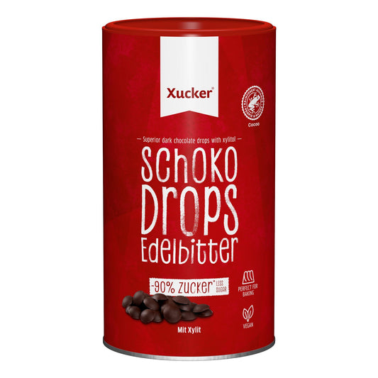 Xucker - Edelbitter Schokodrops mit Xylit 750g Dose