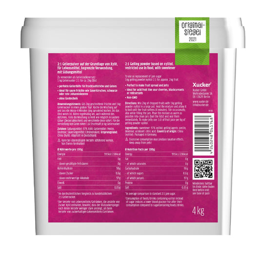 Xucker - Gelierxucker 2:1 mit Xylit 4000g Dose