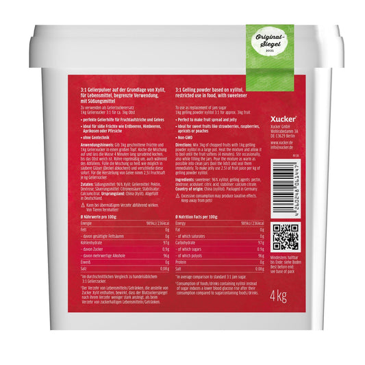Xucker - Gelierxucker 3:1 mit Xylit 4000g Dose