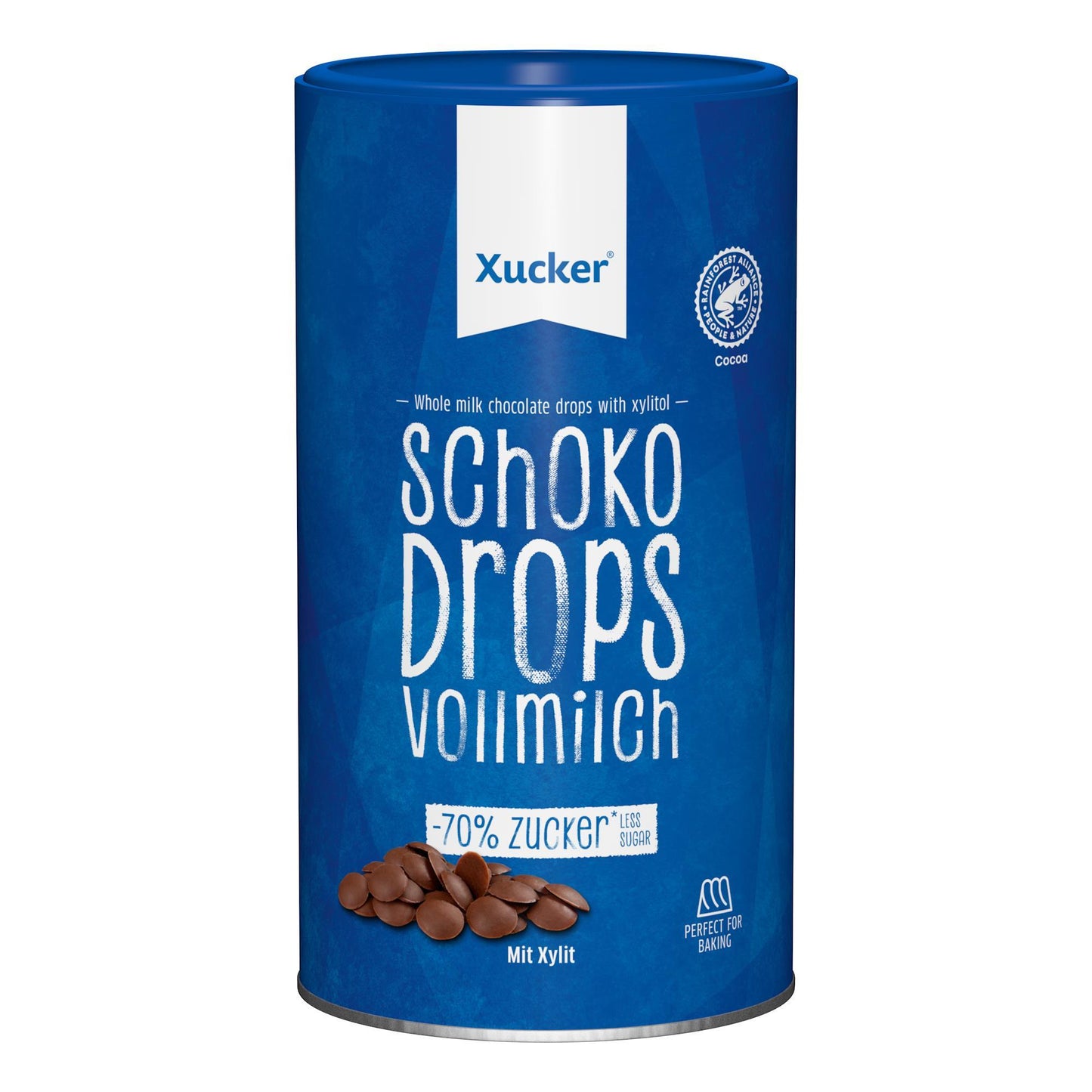 Xucker - Vollmilch Schokodrops mit Xylit 750g Dose