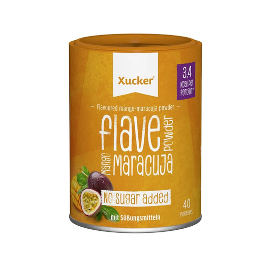 Xucker - Zuckerarmes Aroma Flave Powder 120g Dose Mango Maracuja MHD 30.09.2025